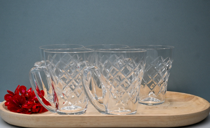 Vintage Crystal Glasses/cups with handle.