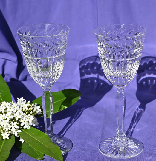 Stuart Crystal Senator Pattern Port Glasses. Set of 2