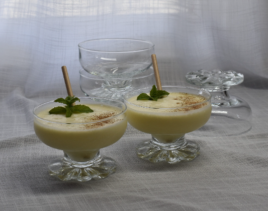 Vintage "Mirage" CROWN CORNING Clear Glass Dessert Dishes - Set of 5.