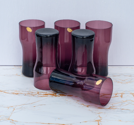 Gorgeous Vintage Aubergine Water Set