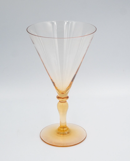 Vintage Amber Martini/Cocktail/Dessert Glasses