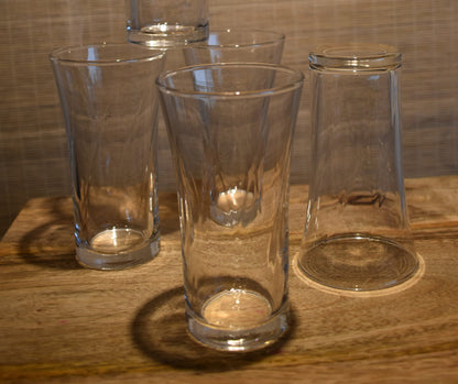 Vintage MCM small tumbler glass. Swirl design in glass. Stemless Champagne. Vodka Glass/Shot Glass/Sherry Glass/Cocktail Glass. Set of 5