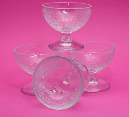 Vintage - KIG Indonesia Dessert Bowl. Champagne Coupe. Cocktails. Set of 4