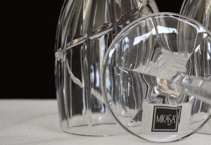 Vintage MIKASA Crystal  Water Goblets - UPTOWN - Set of 4