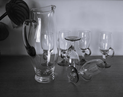 Cocktail set with Jug and 6 glasses.