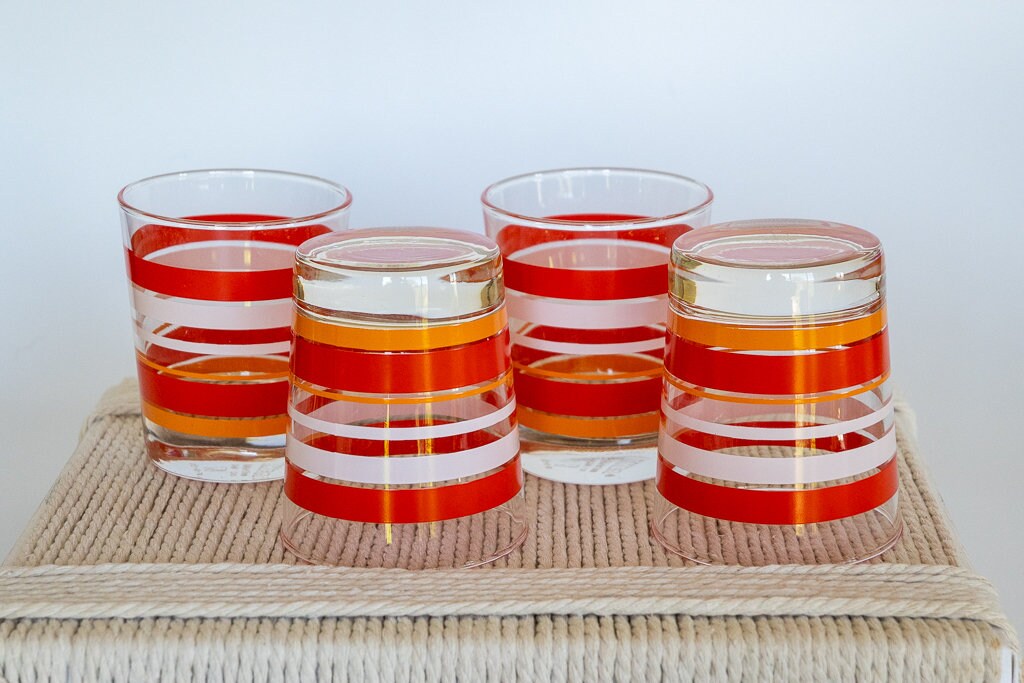 Retro Orange Striped Ikea Tumblers