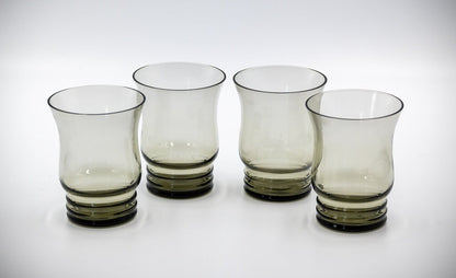 Vintage Smokey Grey Tumblers. Set of 4