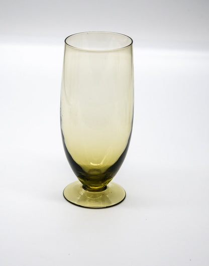 Vintage Olive Green Pilsner Glasses