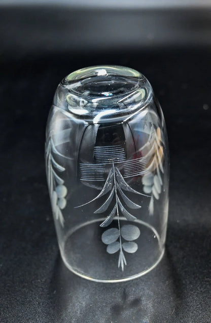 Vintage Etched Tumblers. Set of 4