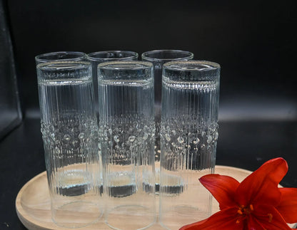 Vintage Littala Finland Mesi Highball Glasses by Tapio Wirkkala. Set of 6