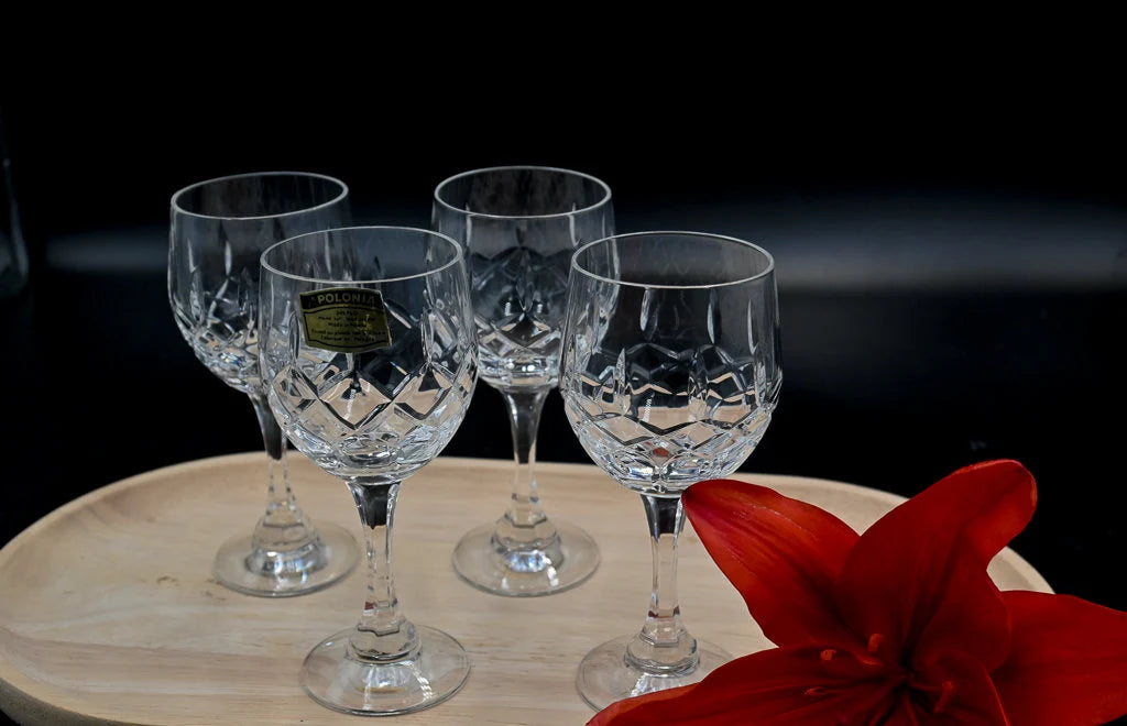 Polonia Crystal Glasses. Set of 4