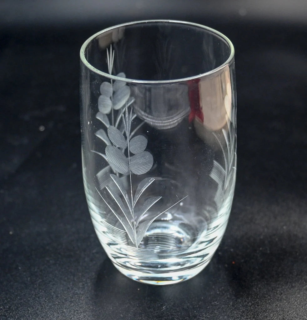 Vintage Etched Tumblers. Set of 4