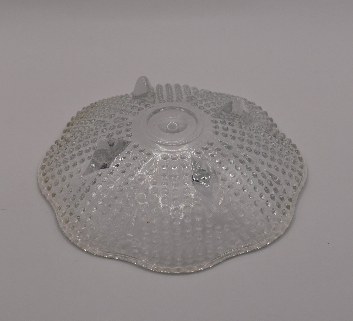 Vintage Hazel-Atlas pressed glass - Hobnail, teardrop Candy dish.