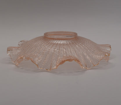 Vintage Pink Waffle Glass Dish