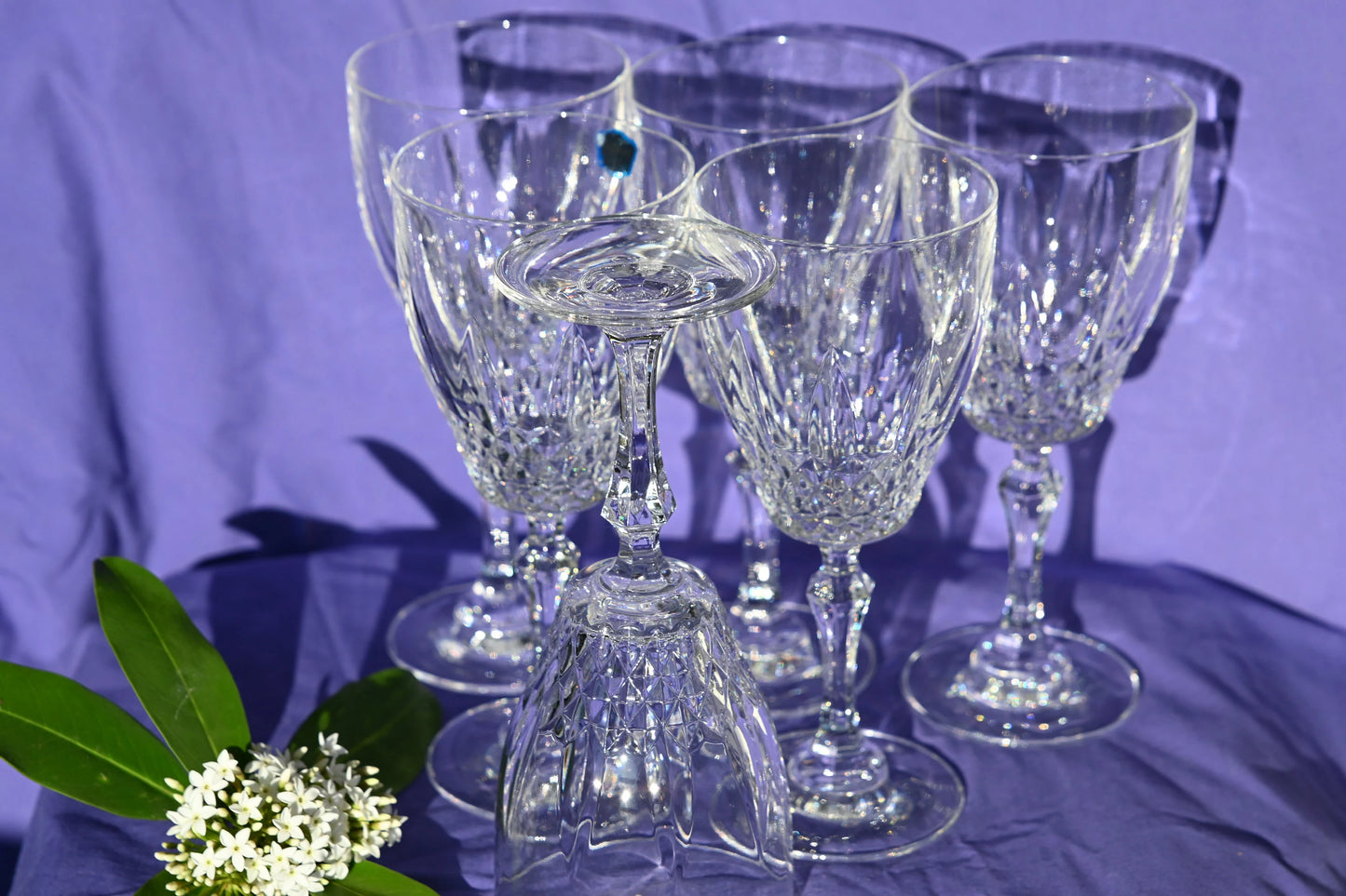 Blarney Lead Crystal Water Goblets. Set of 6