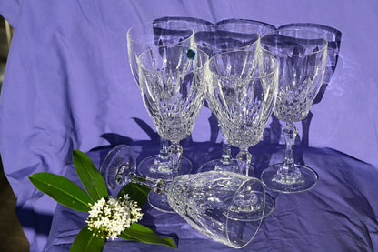 Blarney Lead Crystal Water Goblets. Set of 6