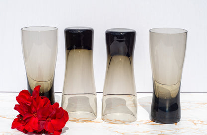 Vintage Smokey Grey Water/Cocktail Set. Pitcher and 4 tumblers